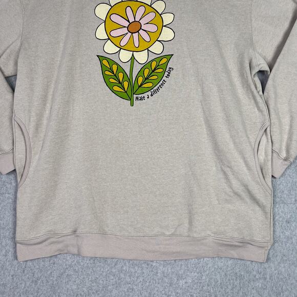 Natural Life Make a Difference Comfy Pocket Sweatshirt Size XL - Picture 3 of 9
